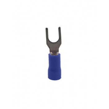 HELLERMANN 2S4A BLUE SPADE CABLE LUG 4MM 10PACK