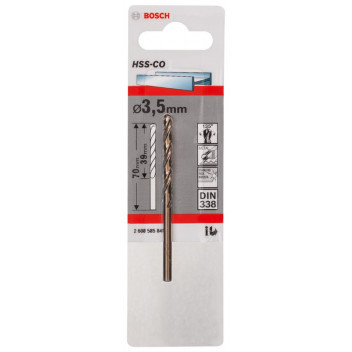 BOSCH HSS-COBALT 3.5 MM ï¿½70 MM DRILL BIT
