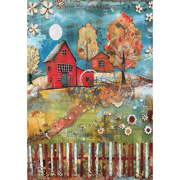 AUTUMN HOMESTEAD DECOUPAGE A3