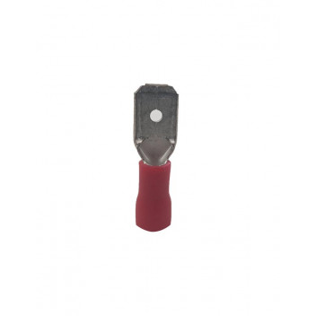 HELLERMANN 1DM RED CABLE LUG 6.35MM 10PIECE