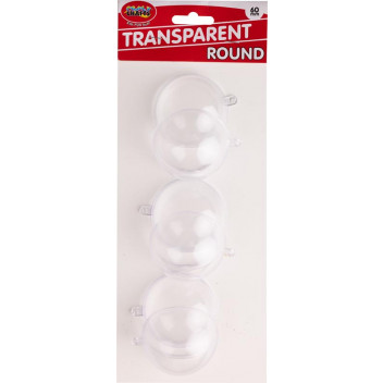 TRANSPARENT CRAFT SHAPE 60MM 6 PIECE
