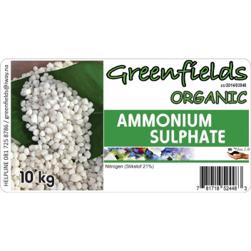 GREENFIELDS AMMONIUM SULPHATE CHEMICAL FERTILIZER 10KG