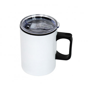 WHITE TRAVEL MUG 450ML