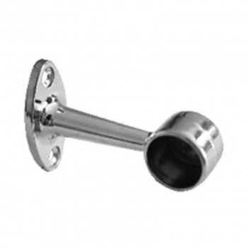 ROUND WALL END CHROME BRACKET 19MM  2 PER PACK