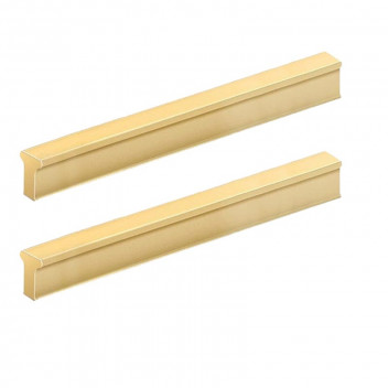 BRUSHED BRASS T STRIP HANDLE 150MM