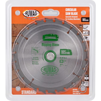 RUWAG CORDLESS Z24 WOOD CIRCULAR SAW BLADE 185MM