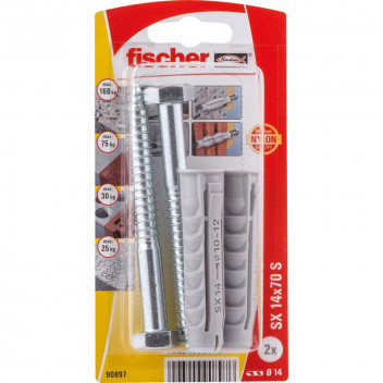 FISCHER WALLPLUG & SCREWS 2PP