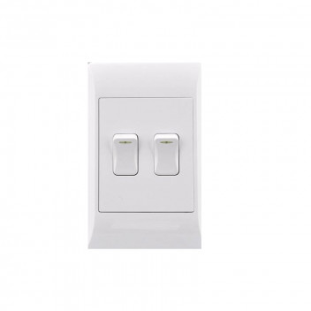 ELECTRICMATE WHITE 2LEVER 1WAY 50X100 SWITCH