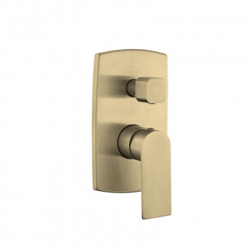 BIJIOU CLEVO GOLD CONCEALED BATH AND SHOWER MIXER WITH DIVERTER