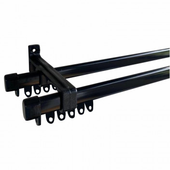 BLACK DOUBLE CURTAIN TRACK 3.0M