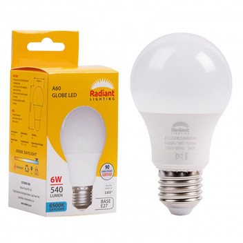 RADIANT LED BULB A60 E27 540LM 6500K