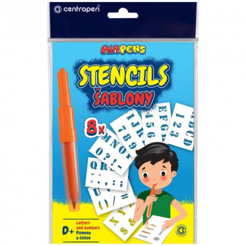 STENCIL KIDDIES  9996/12 ALPHANUMERIC 8PIECE