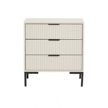 MELAMINE COTTON PARIS BEDSIDE TABLE DRAWER UNIT 600X500X400MM