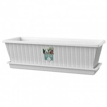 SEBOR WHITE WATER PLASTIC WINDOW PLANTER 50CM
