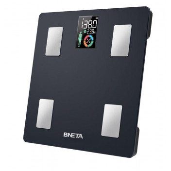 BNETA BLACK SMART BODY SCALE WIFI / PLASTIC & GLASS