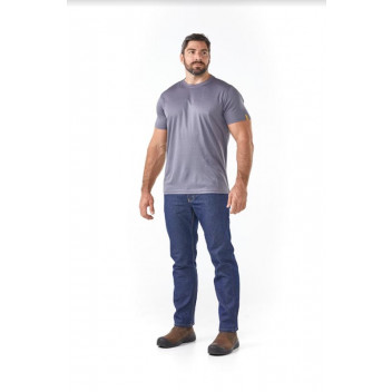 DROMEX GREY MELANGE CREW NECK QUICK DRY T-SHIRT 3XLARGE
