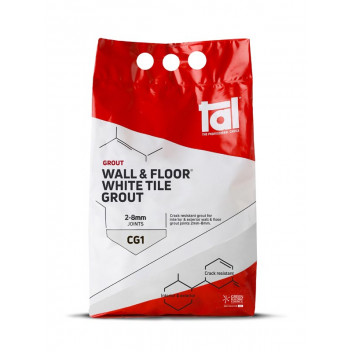 GROUT TILE WHITE W/FLOOR 5KG TAL