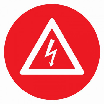 ELECTRIC WARNING SIGN 190X190MM