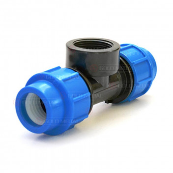 TEE COMPRESSION HDPE FEMALE 16BAR 40X1.1/2 40MM