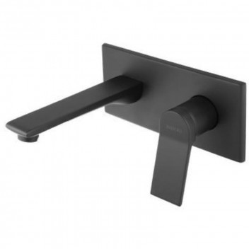 BIJIOU BLACK MAINE WALL TYPE BASIN MIXER