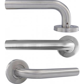 MASON HANDLE ON ROSE C/W KH SS304