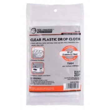 SHEET DROP CLEAR PLASTIC 80028 2.7M X 3.6M ROLLINGDOG