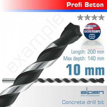 ALPEN CONCRETE PROFI DRILL BIT 10X 200MM