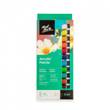 ACRYLIC CRAFT PAINT SET 12X12ML