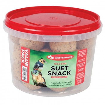 VALEMOUNT MINI BALLS TUB SUET SNACK BIRD FOOD 25X125G