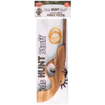 PIRATE CRAFT WOOD PISTOL WITH SMALL ELASTIC PIECES