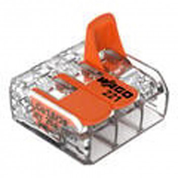 WAGO 3-WAY LEVER TYPE SPLICING CONNECTOR 0.14-4MM 50P BX