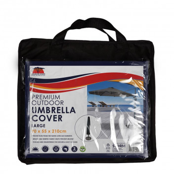 KALAHARI BLACK LARGE UMBRELLA PATIO COVER