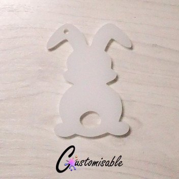 ACRYLIC BLANK CRAFT BUNNY KEYCHAIN