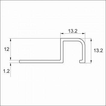 STRAIGHT EDGE BRIGHT SILVER TRIM DECOR  12MM X 2.5M