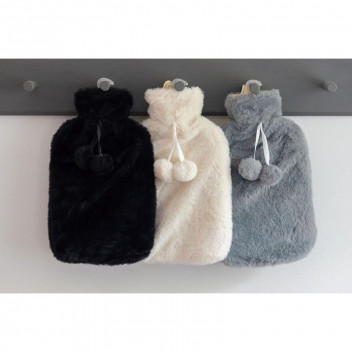 ASSORTED LUXURIOUS PLUSH COVERED HOT WATER BOTTLE 2L