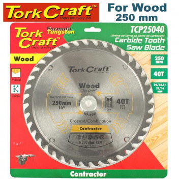 TORK CRAFT CONTRACTOR CIRCULAR SAW BLADE 250MMX40T