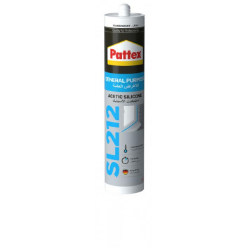 PATTEX SL212 GENERAL PURPOSE TRANSPARENT SILICONE SEALANT 280ML