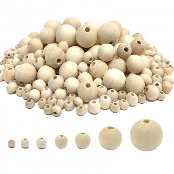 BEADS WOODEN  27018MEG  30MM 4PIECE