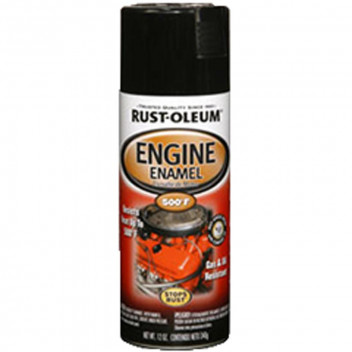 R-OLEUM BLACK AUTOMOTIVE ENGINE ENAMEL GLOSS SPRAY PAINT 312G
