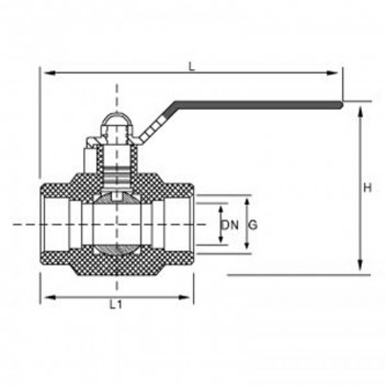 COCK BALL NYLON LEVER FXF 25MM VALVE