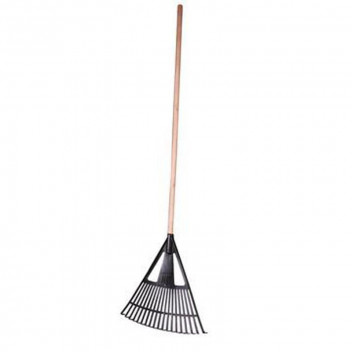MILLENIUM LEAF RAKE PLASTIC WITH WOODEN HANDLE