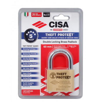 PADLOCK 60MM 4PP KEYED ALIKE 2101060KX4BLST THEFT PROTEKT  CISA