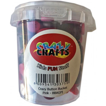 BUTTON CRAFT TUB PINK