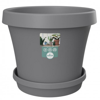 SEBO HIGHVELD STORM PLASTIC POT AND SAUCER SET 20CM