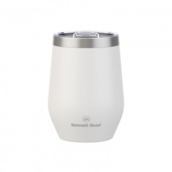 TEVO TRADING COFFEE MUG STAINLESS STEEL 350ML WHITE BENNETT READ