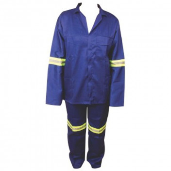 MAT-SAFE OVERALL DENIM CONTI SUIT  BLUE 2PIECE SIZE 34