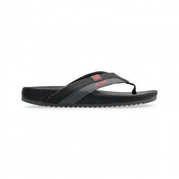 HOBIE BLACK AND RED MEN FLIP FLOP NO 12