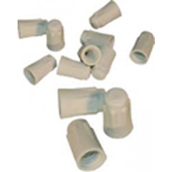PORCELAIN MIDGET SCRUIT SCREW ON CONNECTORS 100 PER PACK