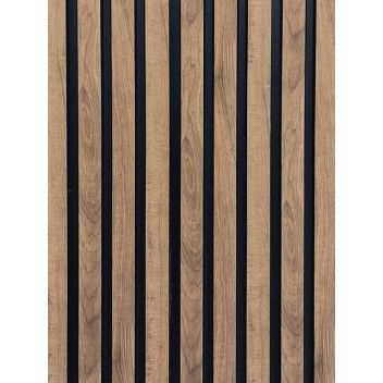 UPPER EDGE JAVA BLACK WOOD PLASTIC CLADDING WALL PANEL 2400X122X12