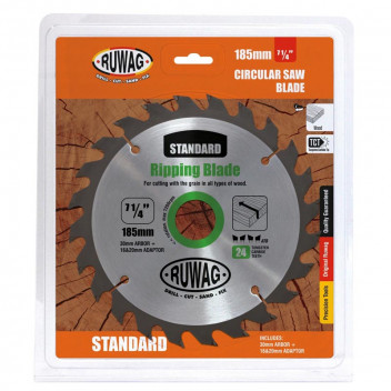 RUWAG 185MM STANDARD CIRCULAR SAW BLADE Z24